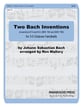 Two Bach Inventions (#13 and #14) Handbell sheet music cover